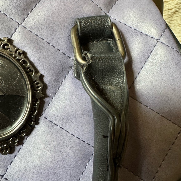 The Nightmare Before Christmas clasp Black and Purple Quilted Women's Handbag - Picture 4 of 9